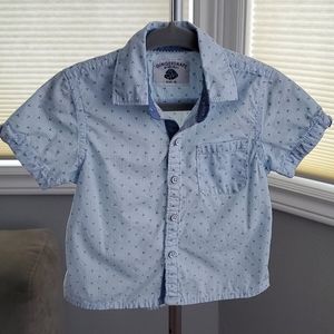 Gingersnaps Blue Short-sleeved Collared Shirt 12m